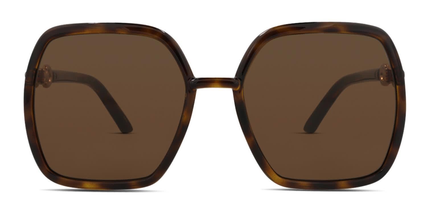 Gucci GG0890S Brown, Tortoise glasses - Brown / Tortoise - Frontal View