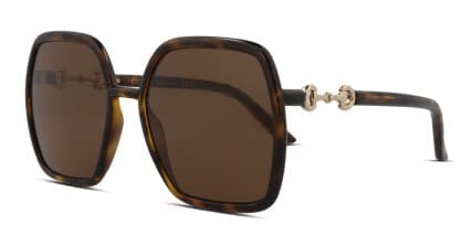 Gucci GG0890S Brown, Tortoise glasses - Brown / Tortoise - Angle View
