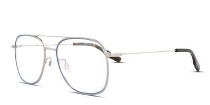 Alexander McQueen McQ MQ0315O Gunmetal, Blue glasses - Gunmetal / Blue - Angle View