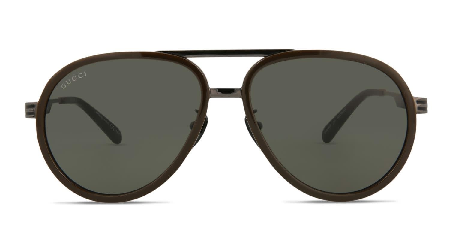 Gucci GG0982S Brown, Gunmetal Prescription Sunglasses