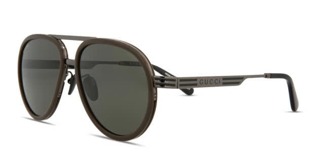 Gucci GG0982S Brown, Gunmetal Prescription Sunglasses