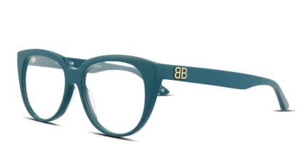 Balenciaga BB0131O Blue glasses - Blue - Angle View