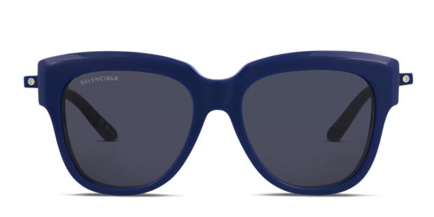サングラス BALENCIAGA Woman Sunglasses Blue BB0270S 004 Balenciaga BB0270S 004 Sunglasses Women's Blue/Grey Cat Eye