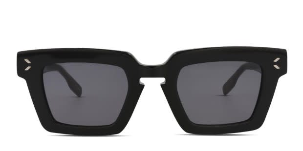 MCQ ブラック スクエア型 サングラス Alexander McQueen McQ MQ0325S Black Prescription Sunglasses