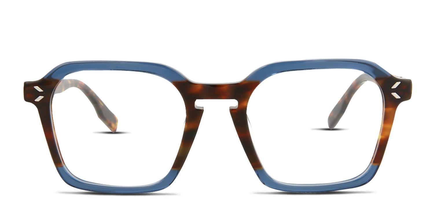 Alexander McQueen McQ MQ0329O Tortoise, Blue glasses - Tortoise / Blue - Frontal View