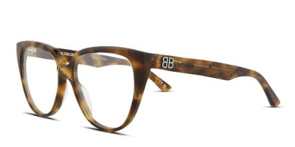 Balenciaga BB0129O Tortoise glasses - Tortoise - Angle View