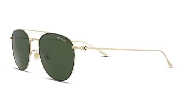 Mont Blanc MB0211S Black, Gold Prescription Sunglasses アレンシービキニ♡
