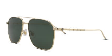 Mont Blanc MB0214S Gold glasses - Gold - Angle View