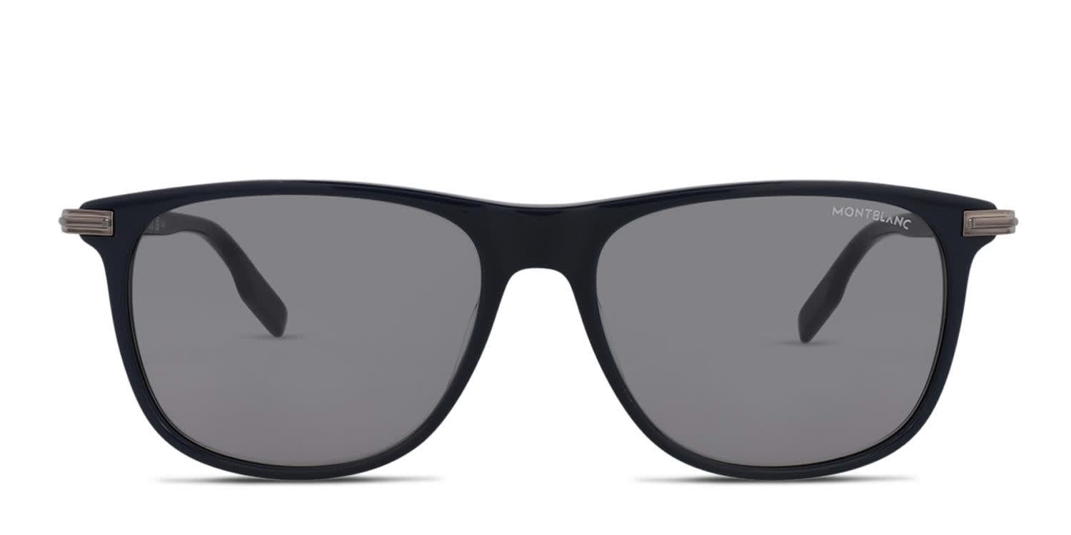 Mont Blanc MB0216S Blue glasses - Blue - Frontal View