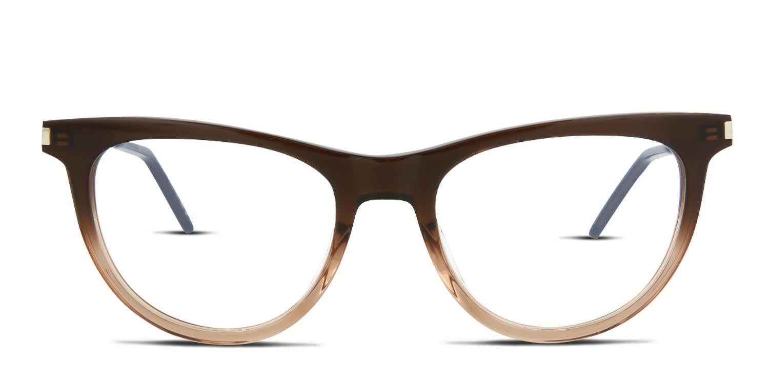 Saint Laurent SL 514 Brown, Clear glasses - Brown / Clear - Frontal View