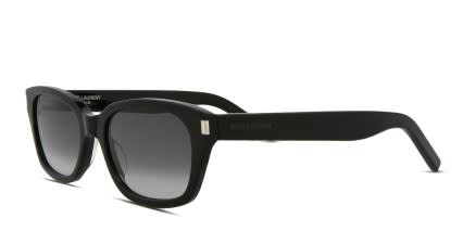 Saint Laurent SL522 Shiny Black glasses - Shiny Black - Angle View