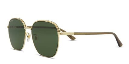 Gucci GG1100SA Gold, Green glasses - Gold / Green - Angle View