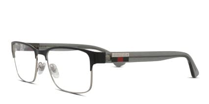 Gucci GG0750O Gray, Silver glasses - Gray / Silver - Angle View