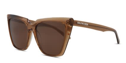 Balenciaga BB0046S Brown glasses - Brown - Angle View