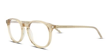 Saint Laurent SL 106 Brown, Clear glasses - Brown / Clear - Angle View