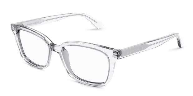 The Alexander McQueen AM0464O is a smart rectangular frame
