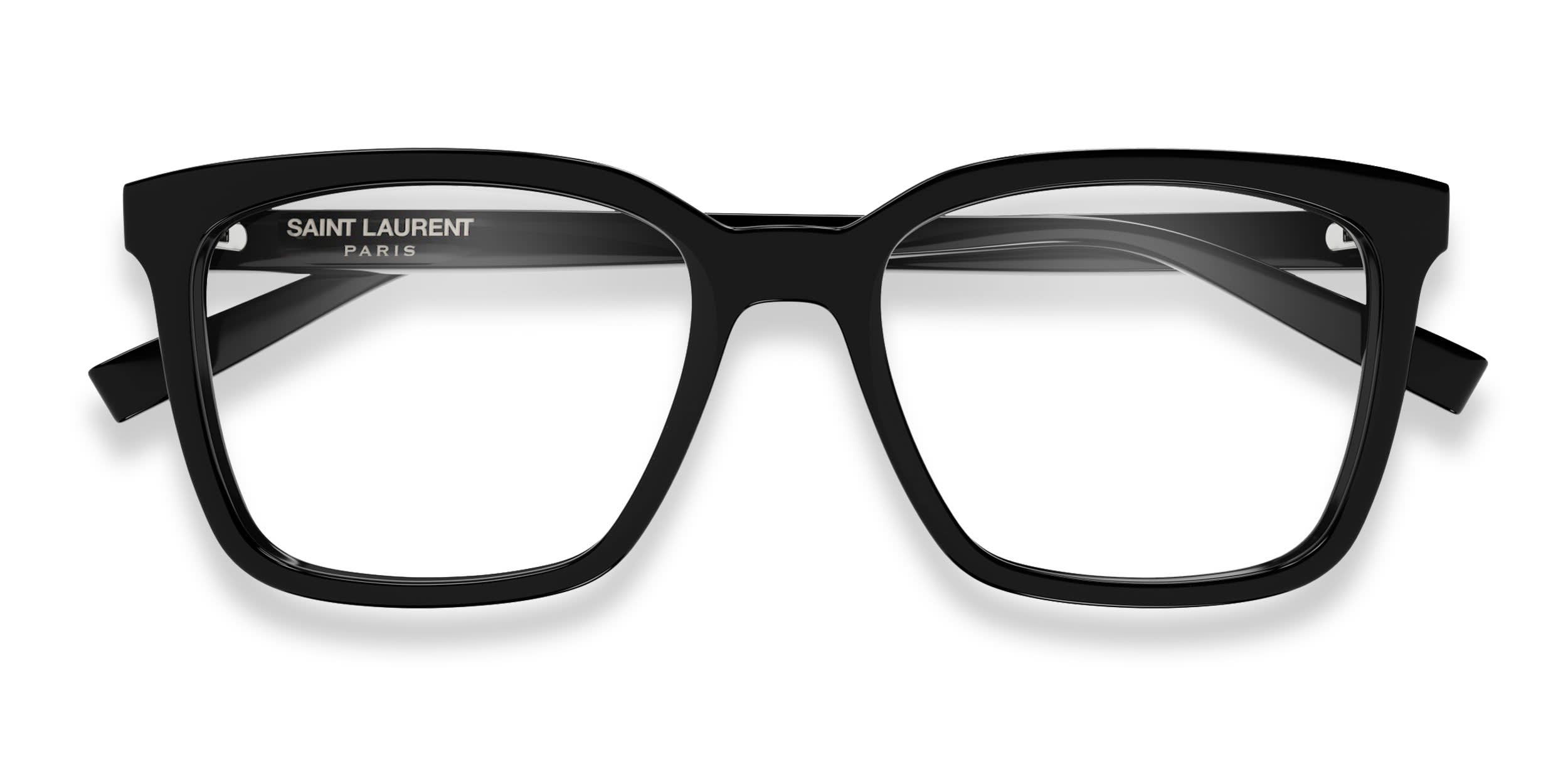 The Saint Laurent SL 840 is a narrow rectangular optical frame