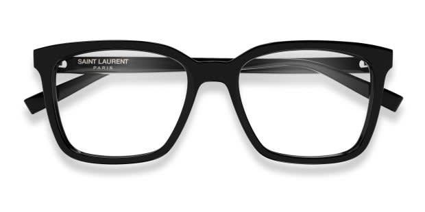 The Saint Laurent SL 672 is an oversized square optical frame with