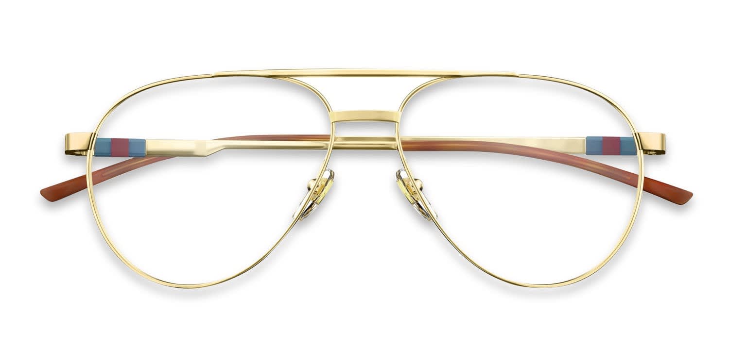 ファッション Gucci Eyeglasses Prescription Gold GG0254OA サングラス/メガネ