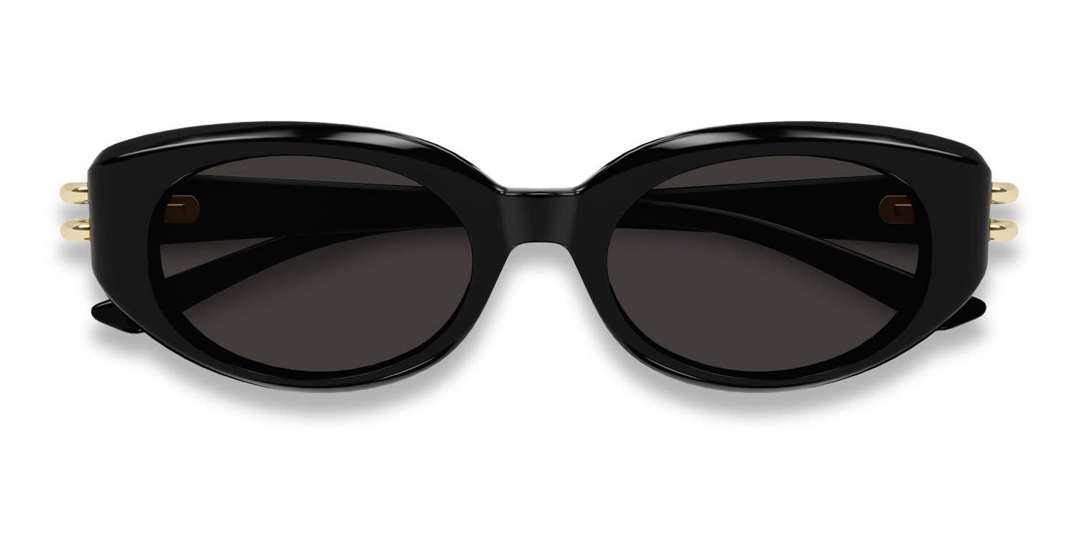 Alexander McQueen AM0469S Shiny Black glasses - Shiny Black - Frontal View
