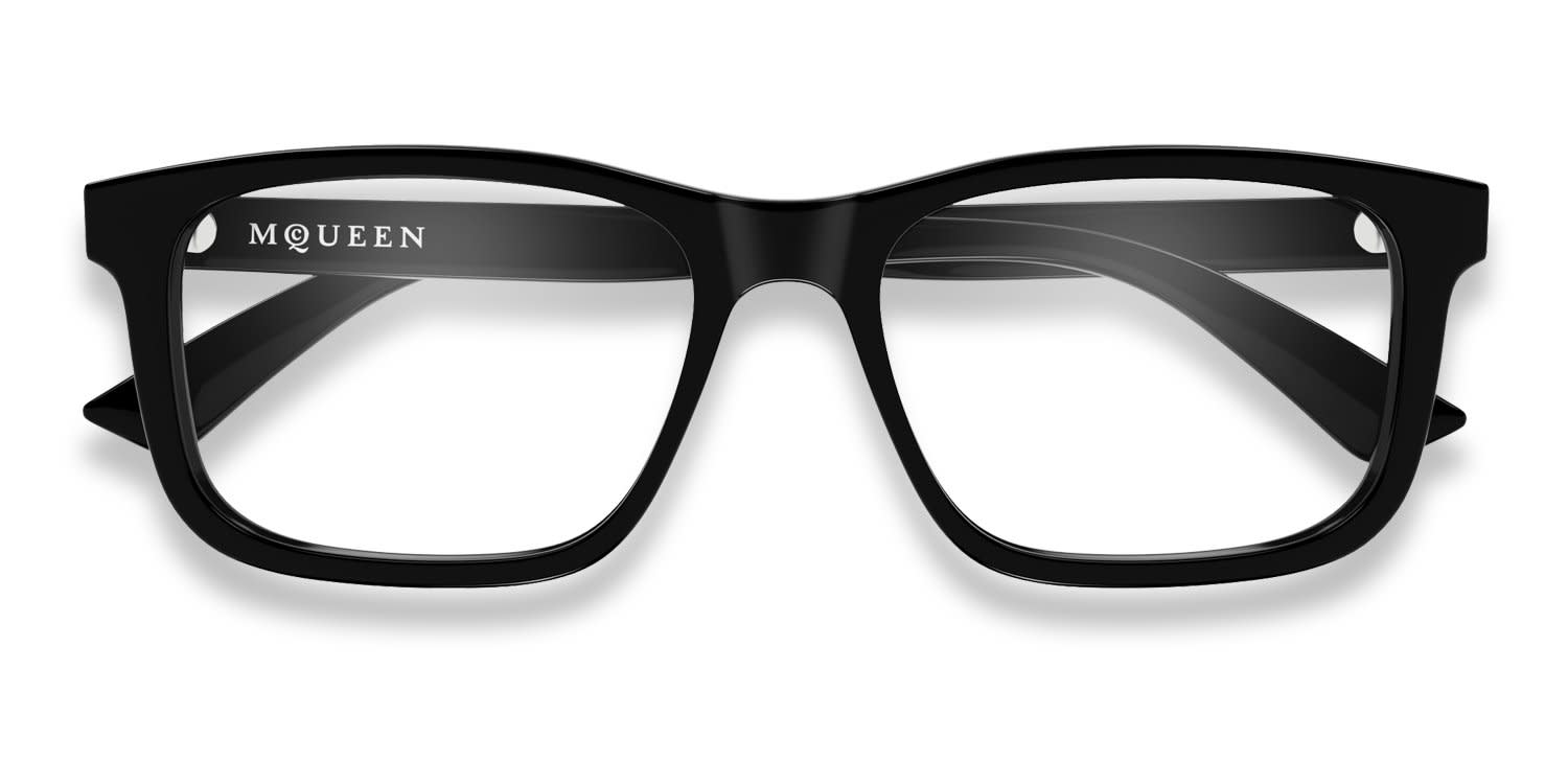 Alexander McQueen AM0486O Shiny Black glasses - Shiny Black - Frontal View