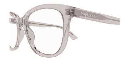 Alexander McQueen AM0487O Gray, Clear glasses - Gray / Clear - Side View