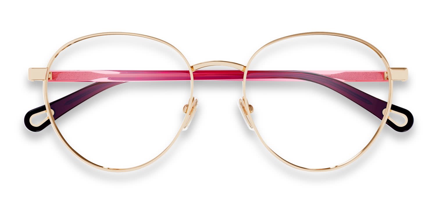 メガネ CHLOE Woman Optical frames Yellow Gold CH0269O 002 Chloe CH0269O Gold, Red Prescription Eyeglasses