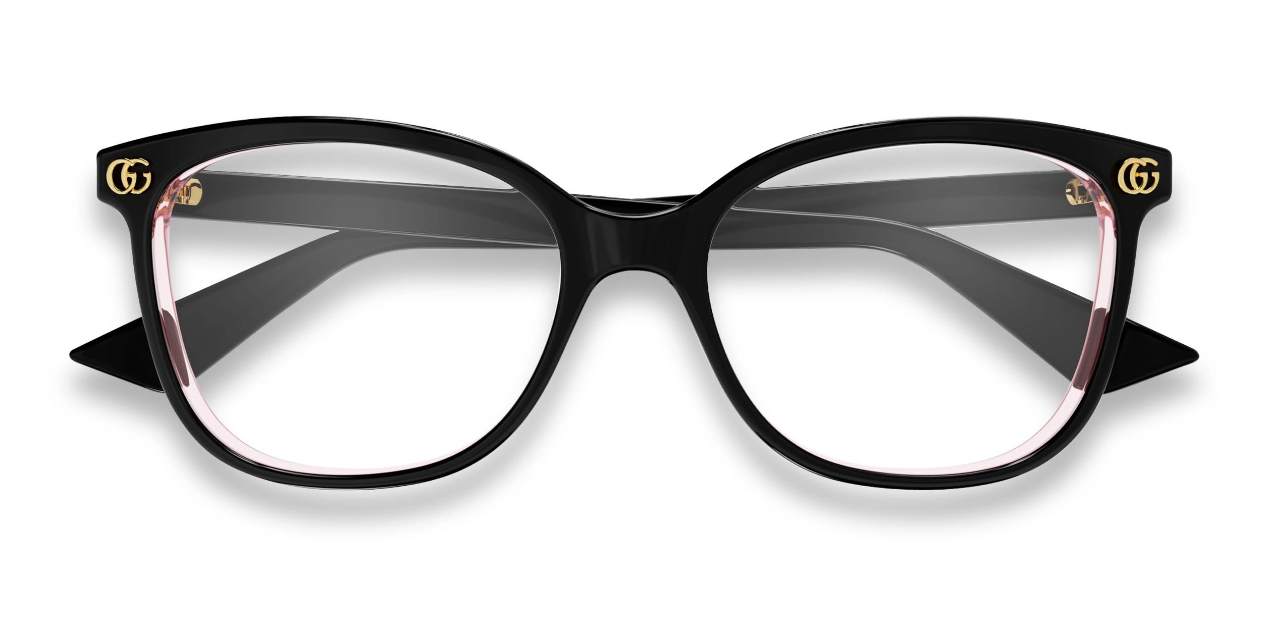 Gucci GG1816O Black, Pink glasses - Shiny Black - Frontal View