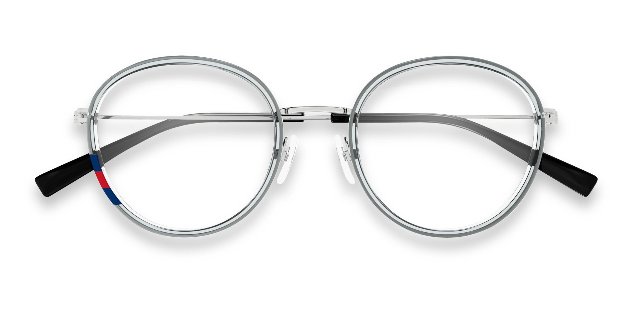 Gucci GG1851O Gray, Silver glasses - Gray / Silver - Frontal View