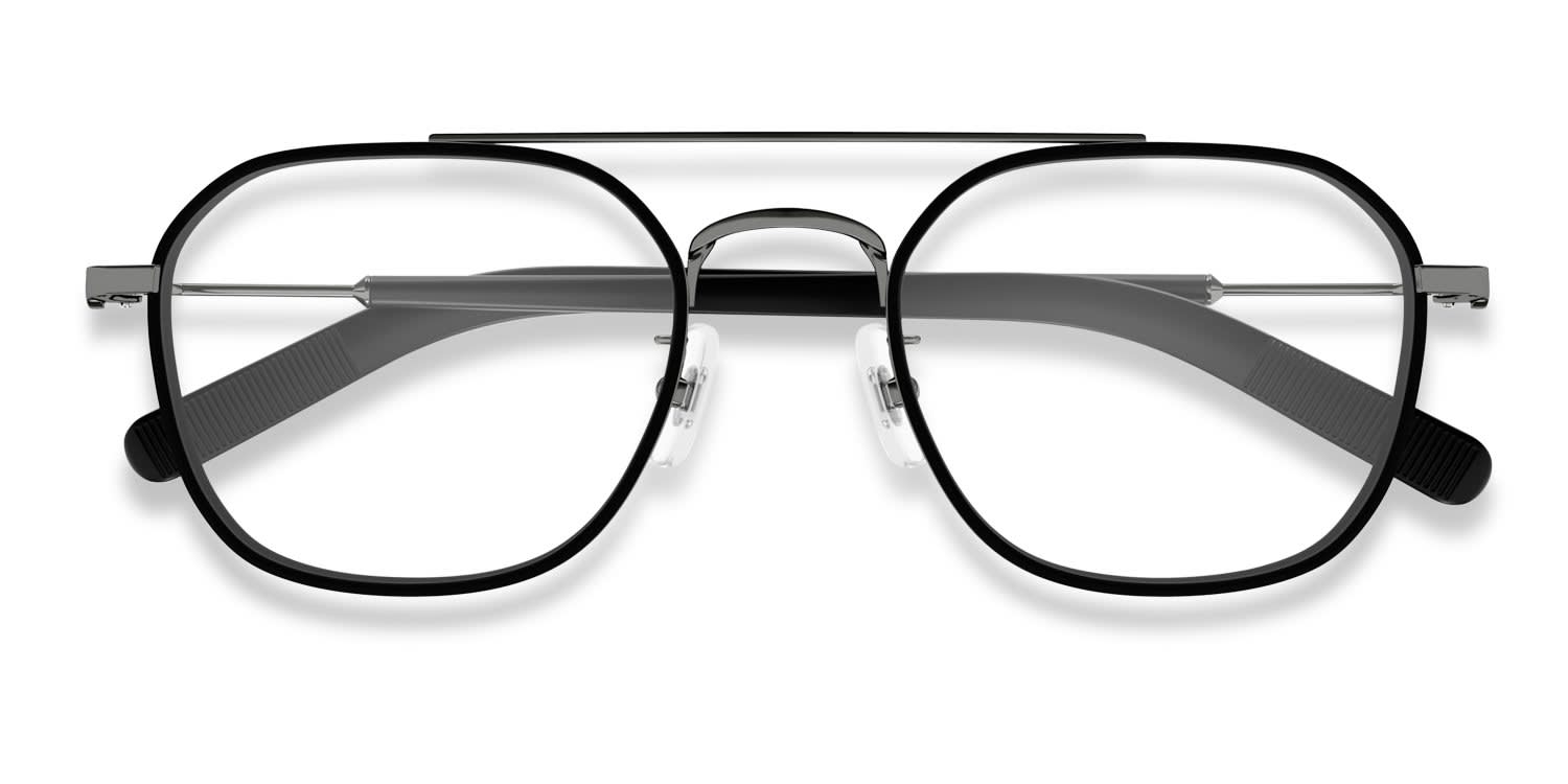 Mont Blanc MB0391OA Black, Gunmetal glasses - Black / Gunmetal - Frontal View