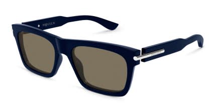 Alexander McQueen AM0495S Blue glasses - Blue - Angle View