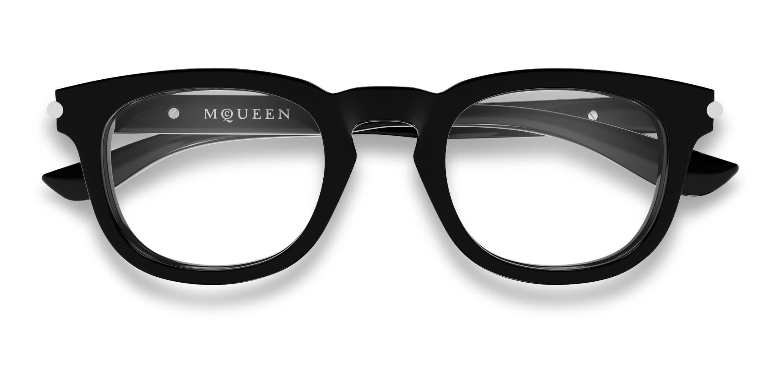 Alexander McQueen AM0498O Shiny Black glasses - Shiny Black - Frontal View