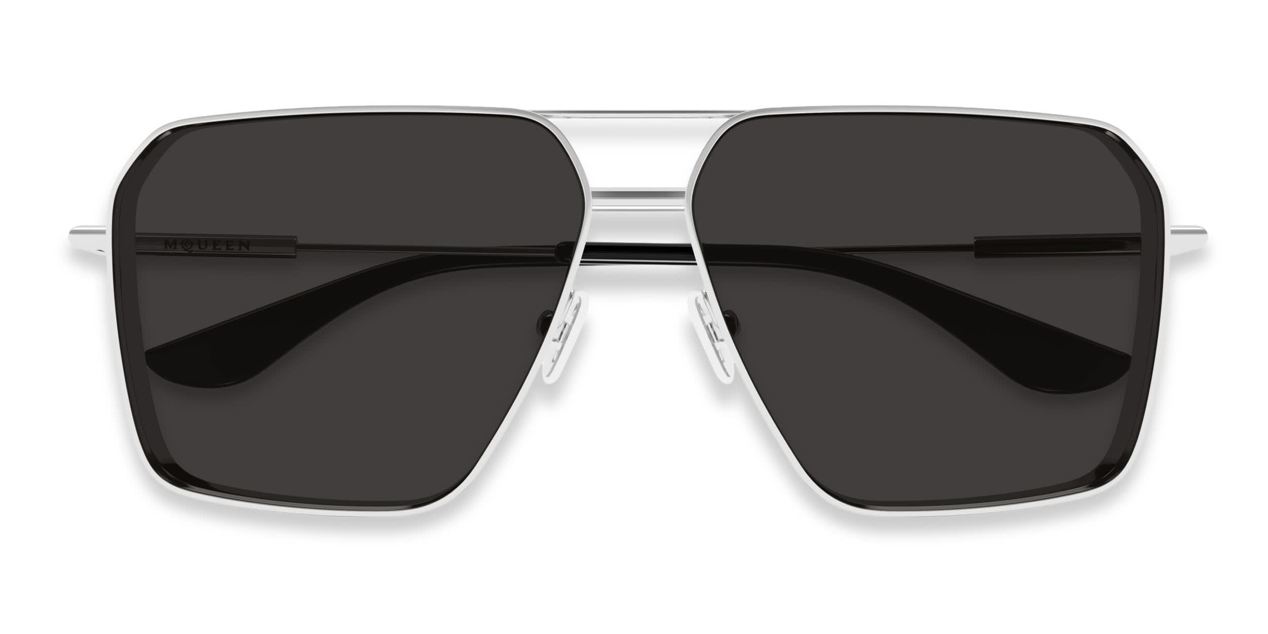 Alexander McQueen AM0500S Silver glasses - Silver - Frontal View