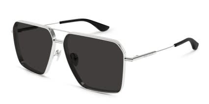 Alexander McQueen AM0500S Silver glasses - Silver - Angle View