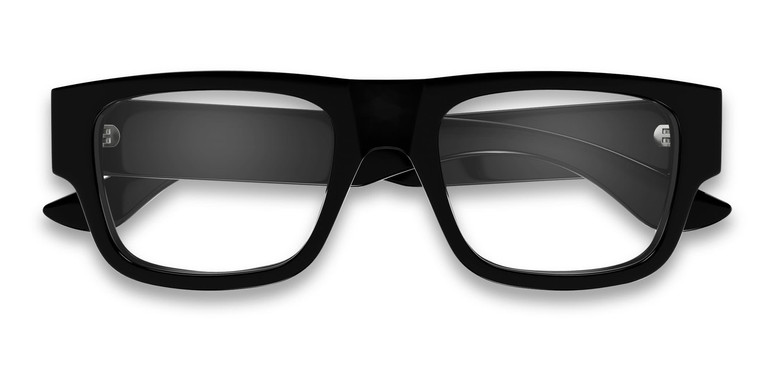 Alexander McQueen AM0511O Shiny Black glasses - Shiny Black - Frontal View