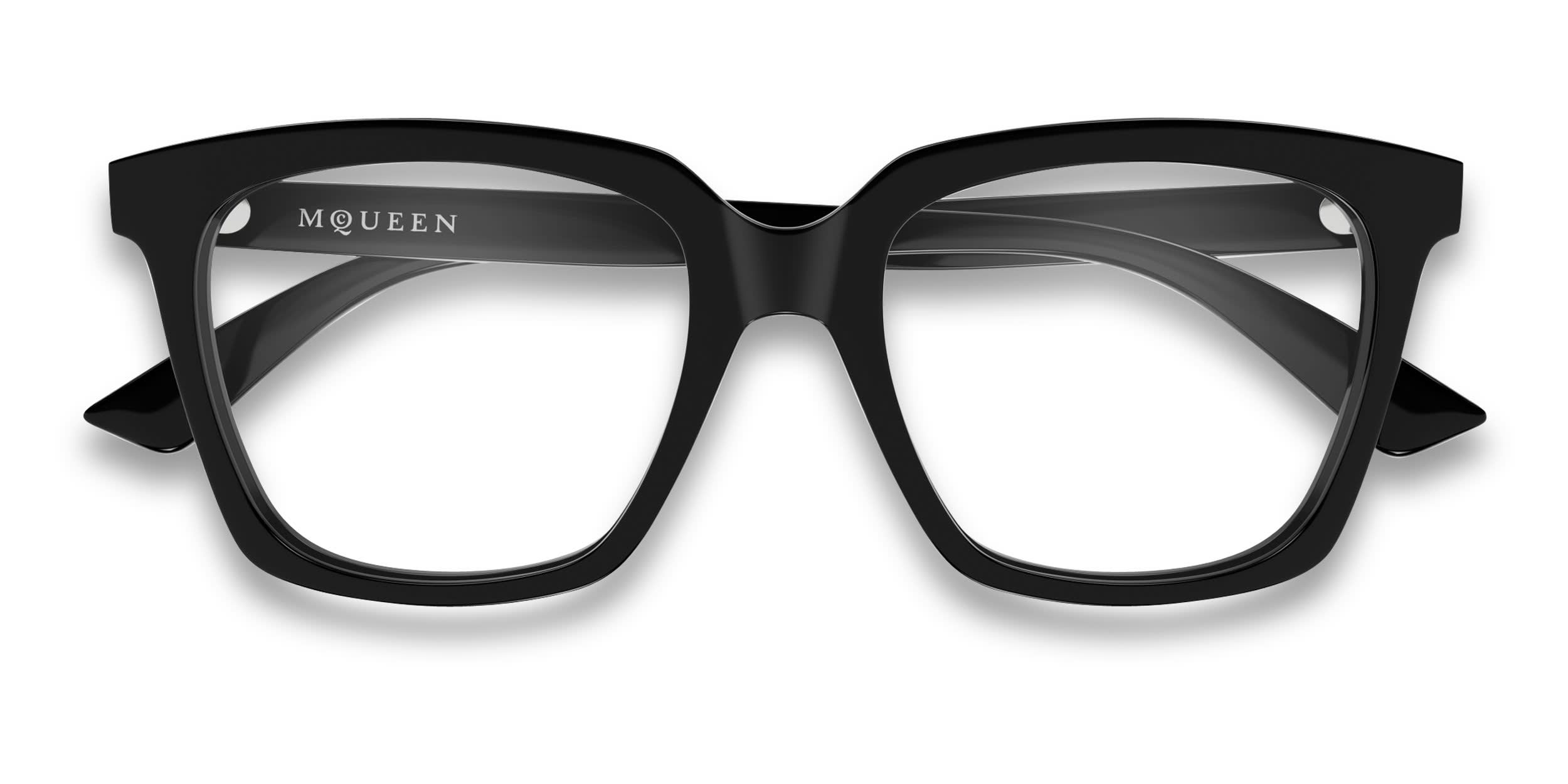Alexander McQueen AM0513O Shiny Black glasses - Shiny Black - Frontal View