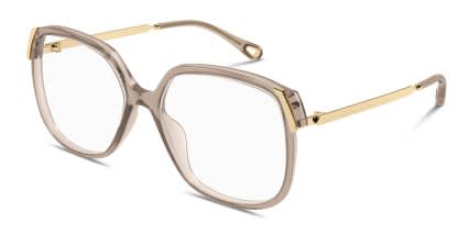 Chloe CH0287O Brown, Gold glasses - Brown / Gold - Angle View
