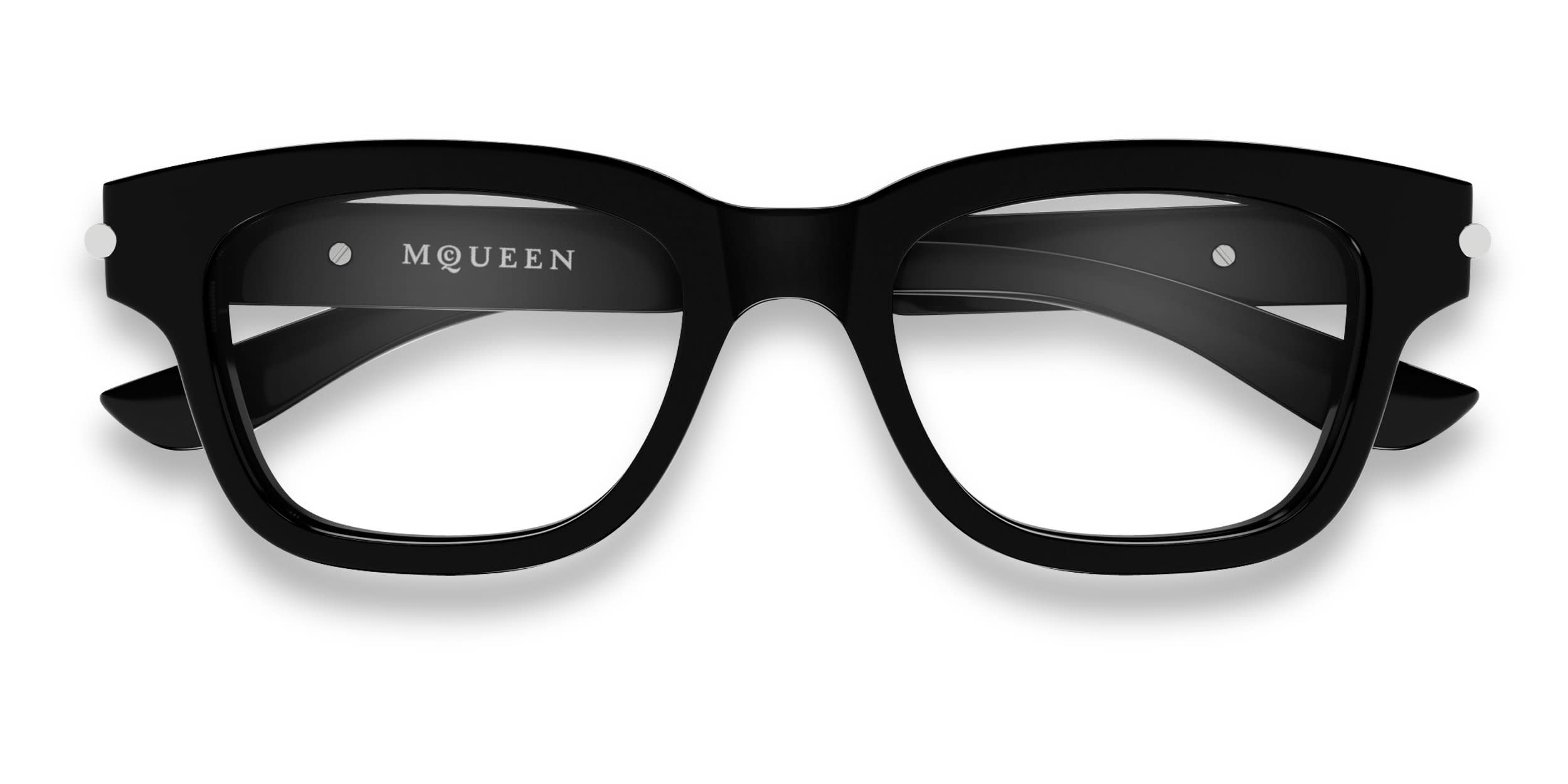 Alexander McQueen AM0497O Shiny Black glasses - Shiny Black - Frontal View