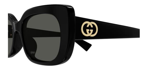 GUCCI ブラックフレーム サングラス Gucci GG1979SK Shiny Black Prescription Sunglasses
