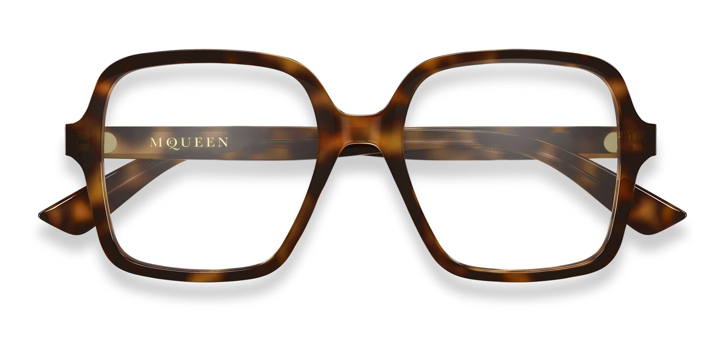 Alexander McQueen AM0538O Tortoise glasses - Tortoise - Frontal View