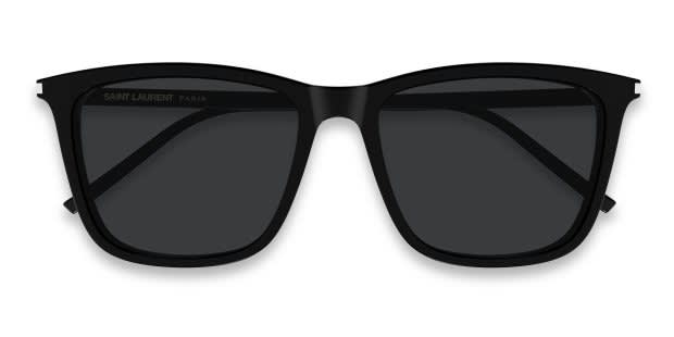 The Saint Laurent SL 851 is a bold cat-eye sunglasses frame with a