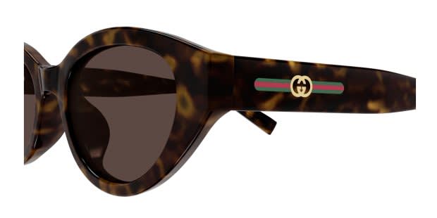 Gucci Brown Tortoise Slim Cat-Eye Sunglasses Cat-eye sunglasses in brown - Gucci | Mytheresa main image 2