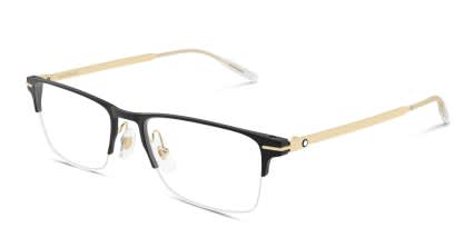 Mont Blanc MB0468O Black glasses - Black - Angle View