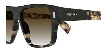 Alexander McQueen AM0550S Tortoise, Brown glasses - Tortoise / Brown - Side View