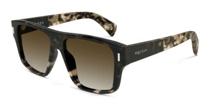 Alexander McQueen AM0550S Tortoise, Brown glasses - Tortoise / Brown - Angle View