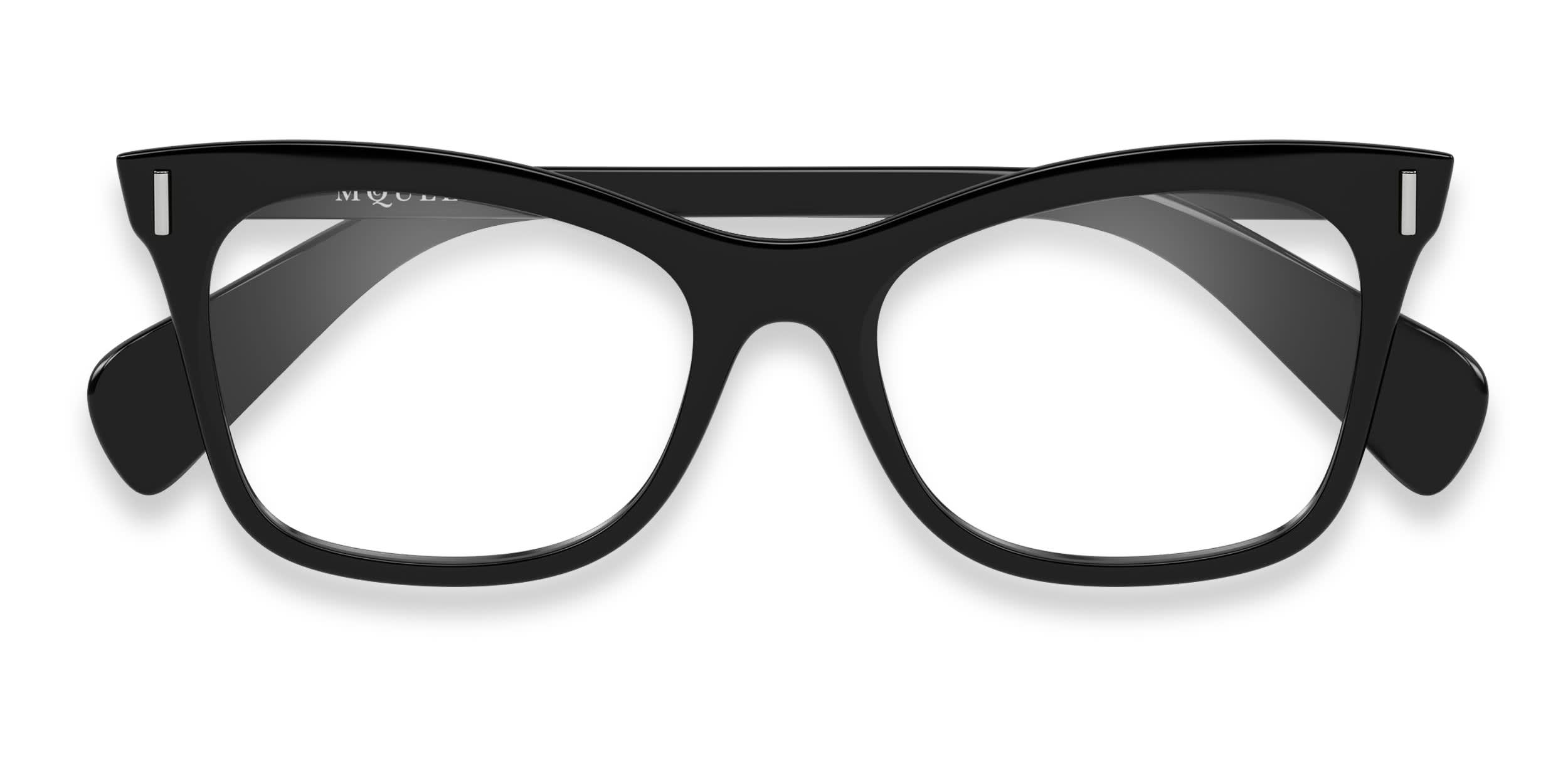 Alexander McQueen AM0552O Black glasses - Black - Frontal View