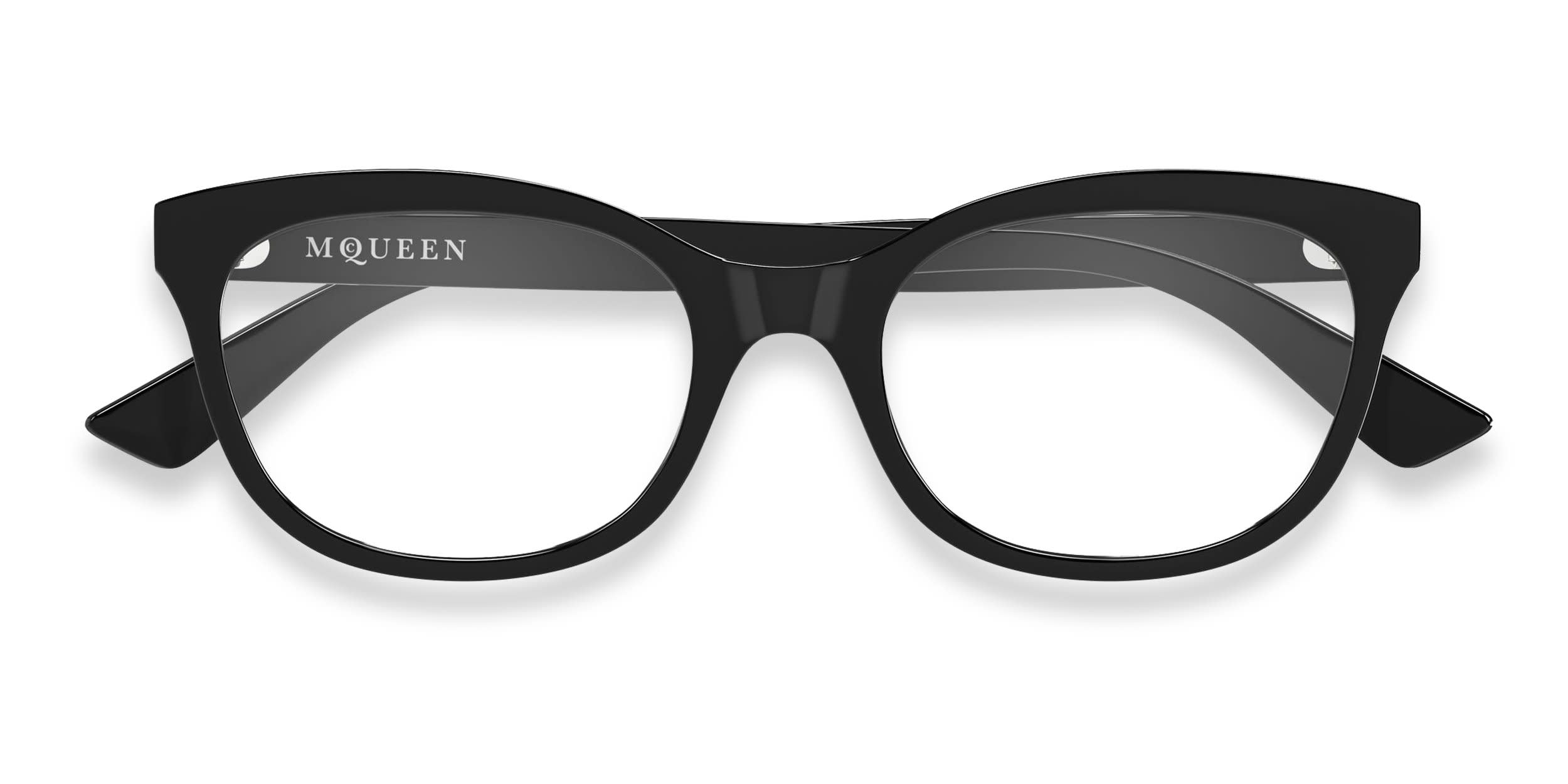 Alexander McQueen AM0569O Black glasses - Black - Frontal View