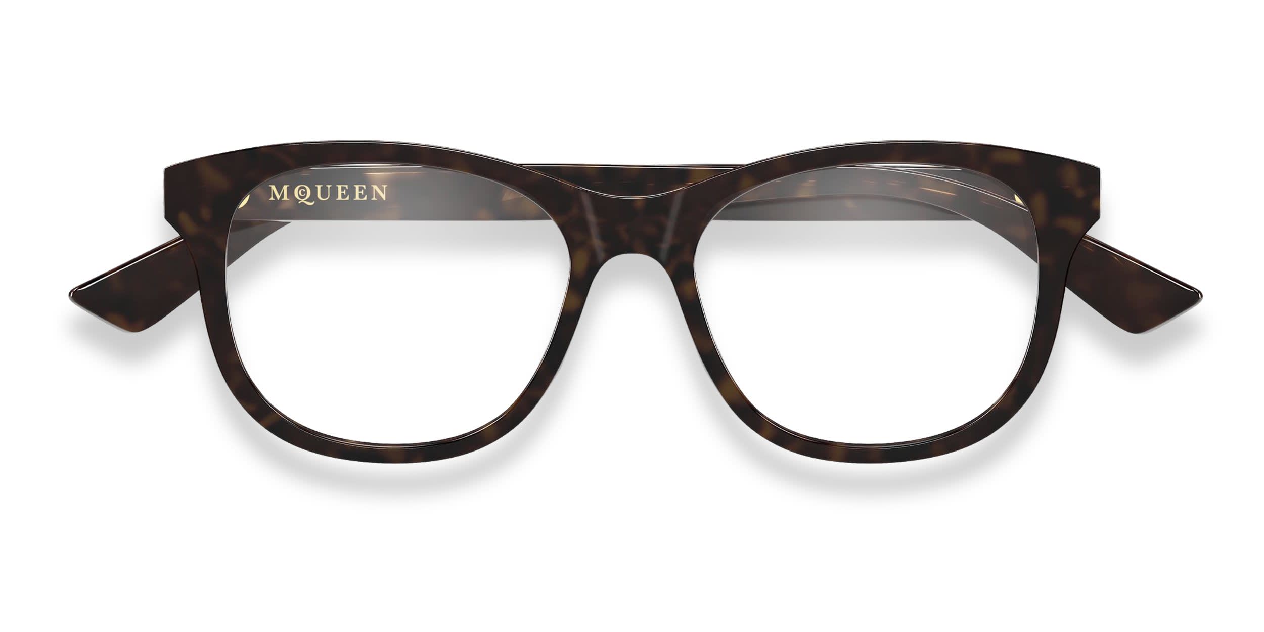 Alexander McQueen AM0568O Tortoise glasses - Tortoise - Frontal View