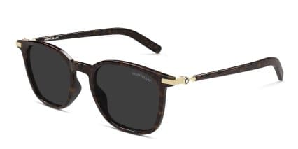 Mont Blanc MB0460S Brown, Tortoise glasses - Brown / Tortoise - Angle View