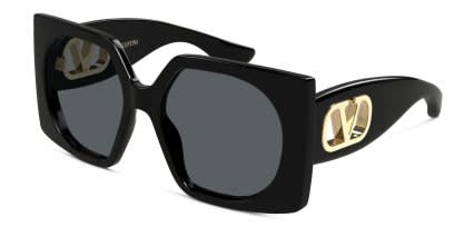 Valentino VG0002S Shiny Black glasses - Shiny Black - Angle View